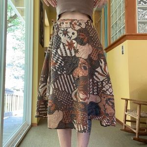 Neutral wrap skirt